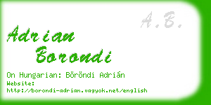 adrian borondi business card